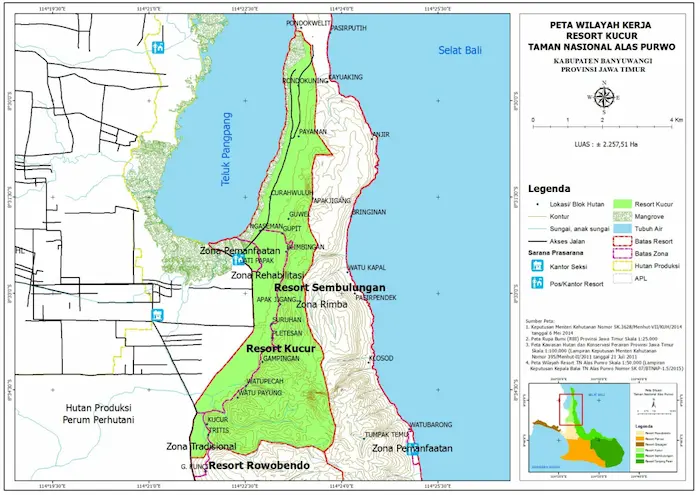 Resor Kucur merupakan salah satu resor pengelolaan di SPTN Wilayah II Muncar. Kawasan ini terletak di wilayah yang berbatasan dengan Desa Kalipait, Kedungasri, Kendalrejo, Kedunggebang, serta Hutan Produksi Jati, dengan luas mencapai 2.257,51 hektar